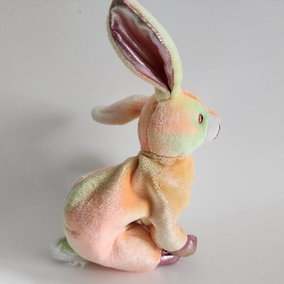 Ty Beanie Baby Zodiac Rabbit Plush 1998 – Tie-Dye Pastel, Heart Tag - Picture 4 of 5